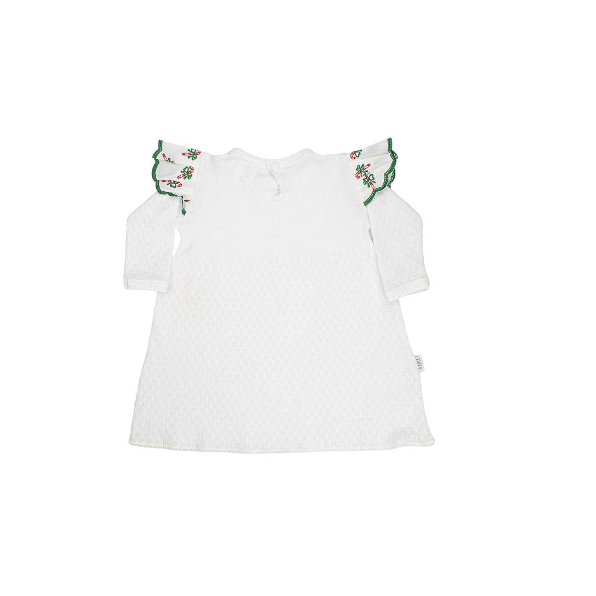Paty Knit Angel Sleeve Long Sleeve Dress with Candy Cane (Christmas Collection)