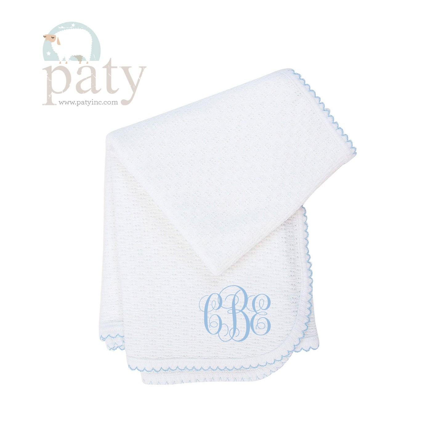 Monogrammed Paty Blanket Interlocking Font