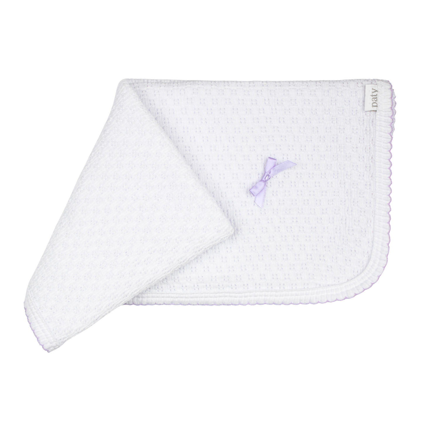 Paty Knit Receiving/Swaddle Blanket #107
