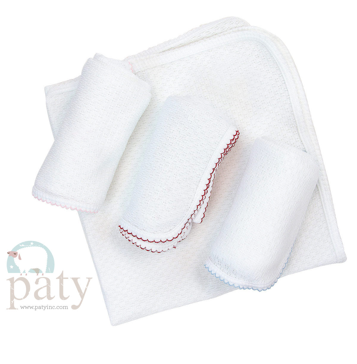 Paty Knit Receiving/Swaddle Blanket