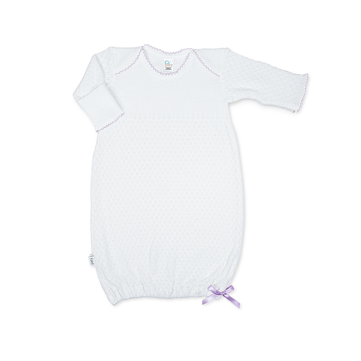 Monogrammed Overlap Shoulder Gown