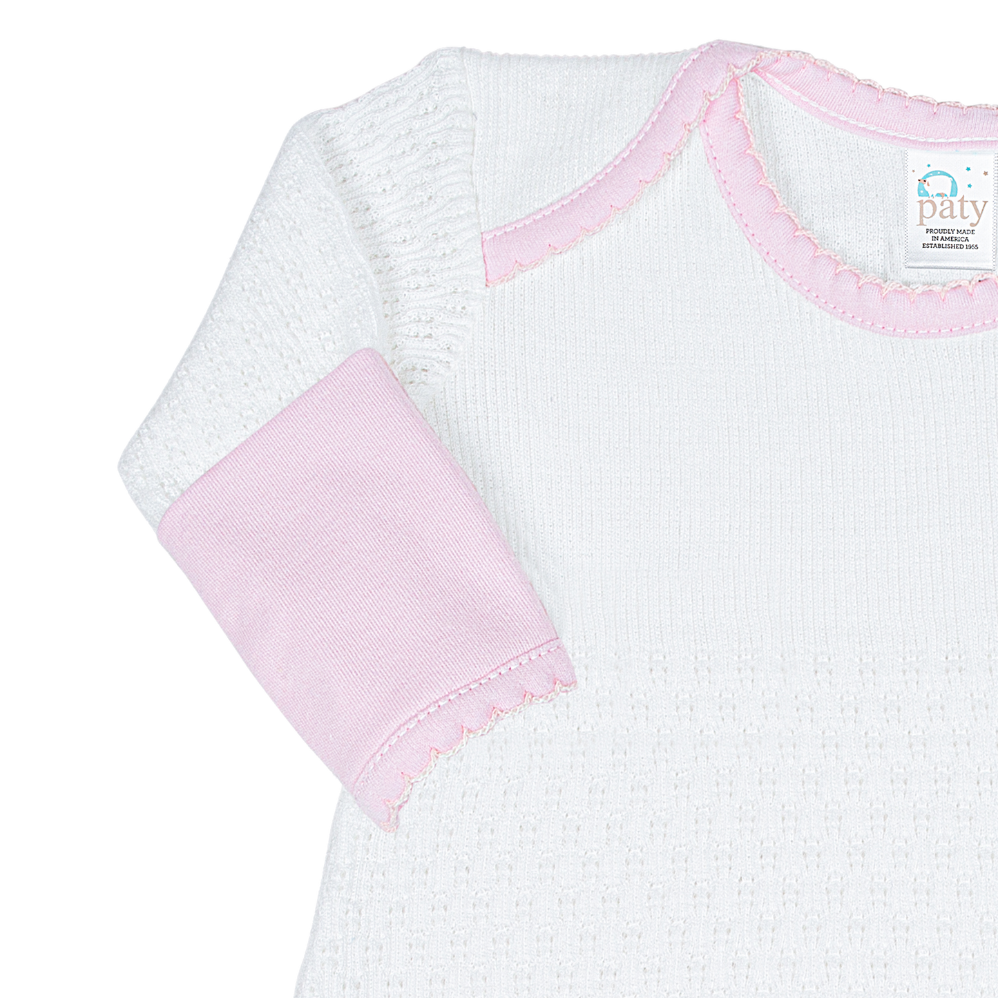 Overlap Shoulder Gown with Pima Trim