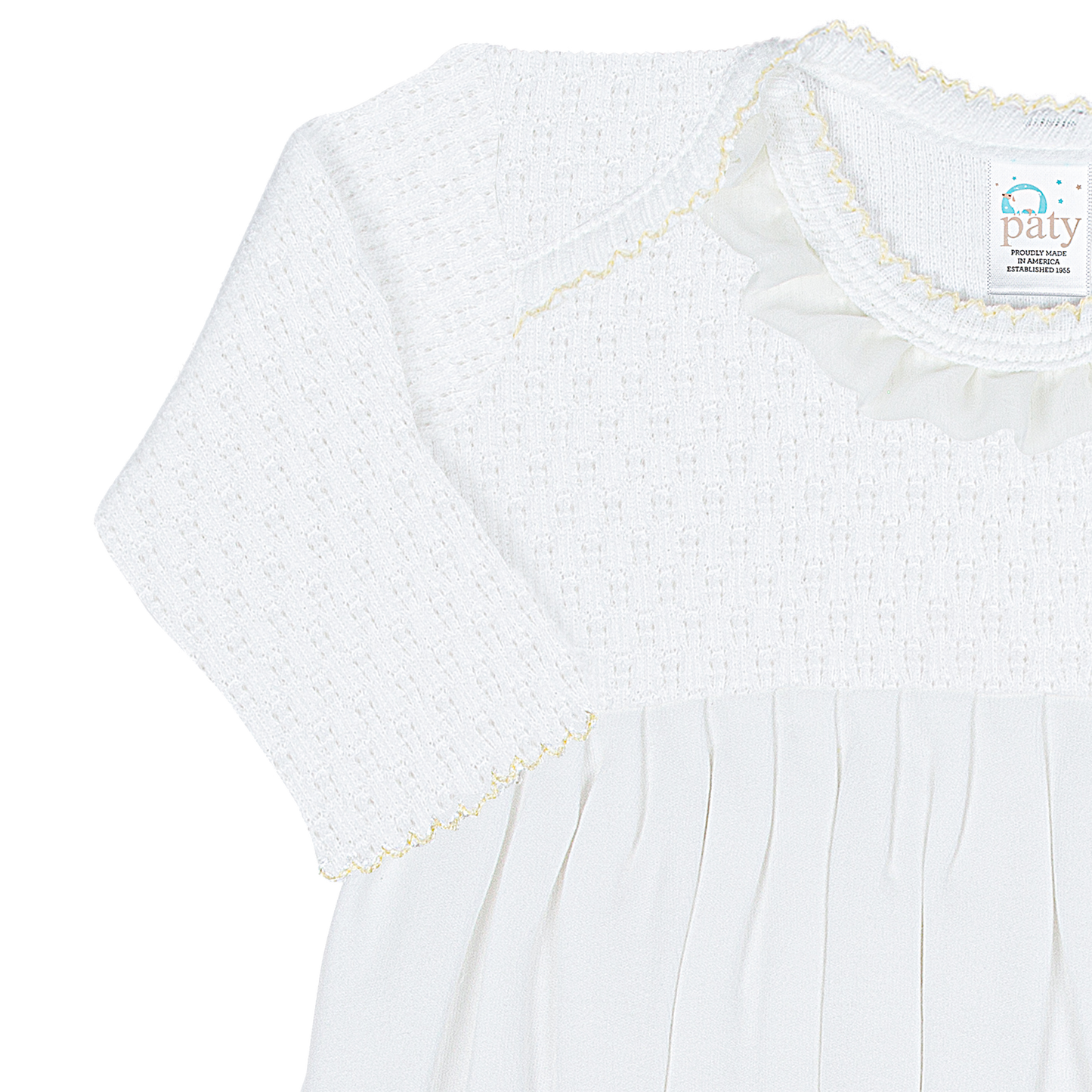 Overlap Shoulder Gown with Pima body and Chiffon Trim