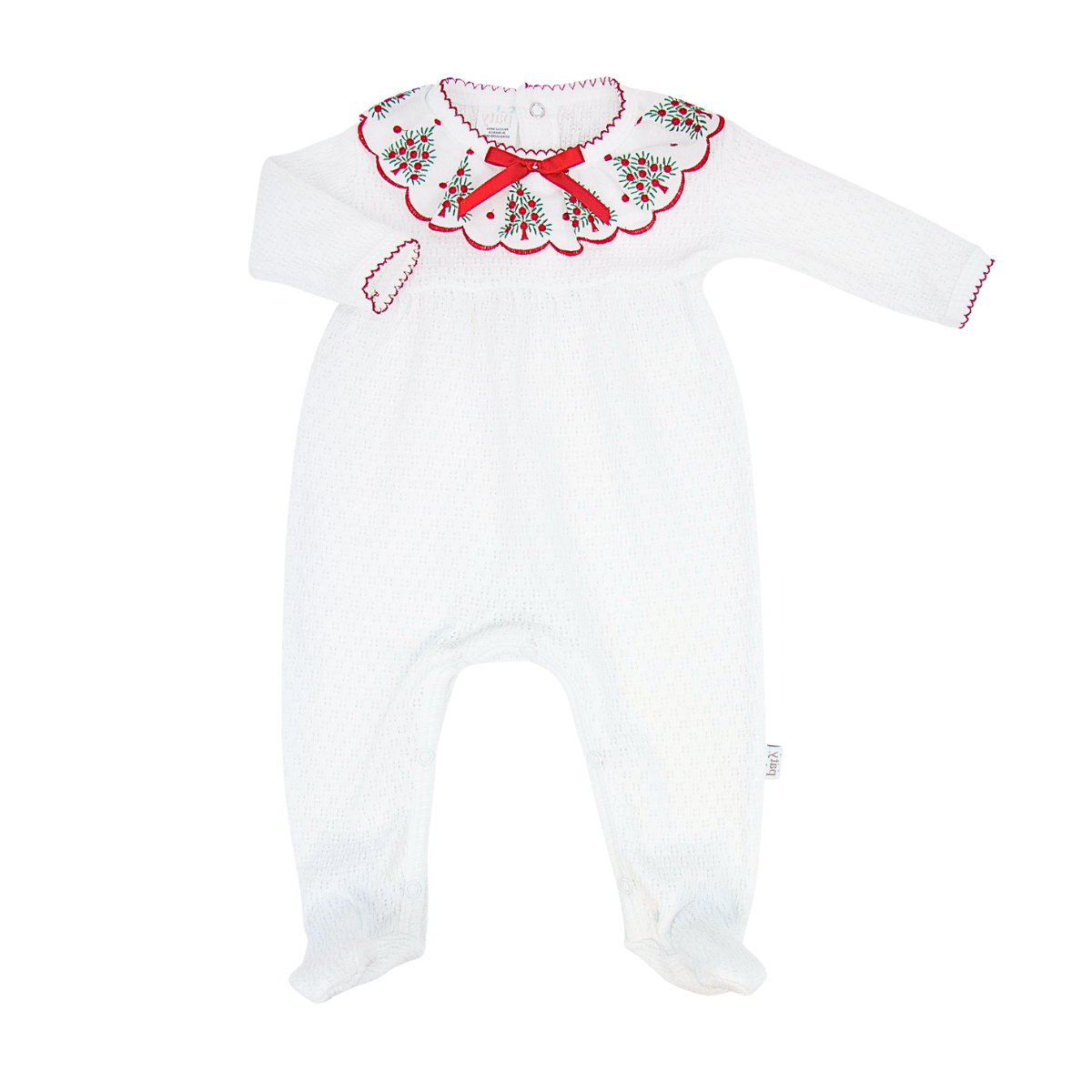 Footie with Swiss Tree Trim