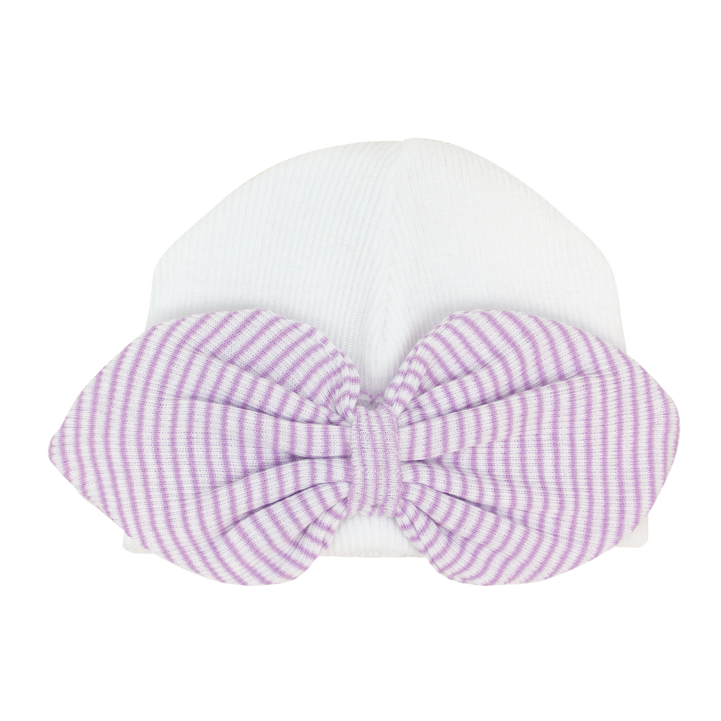 Saylor Beanie with Rib Knit Bow