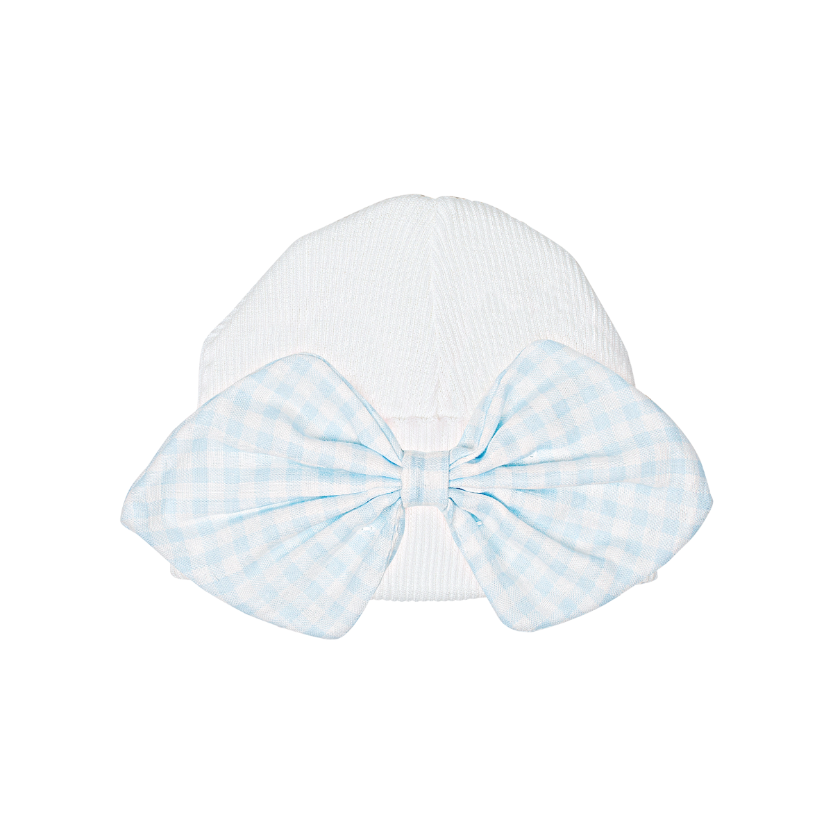 Saylor Beanie with Gingham Bow