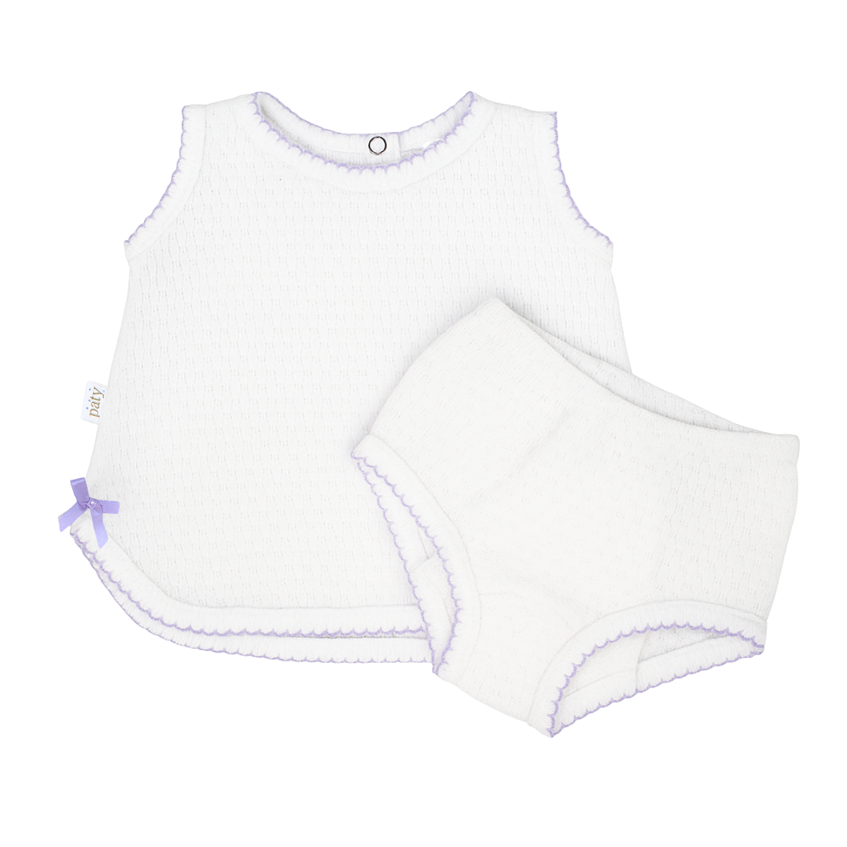 Paty Knit Sleeveless Diaper Set