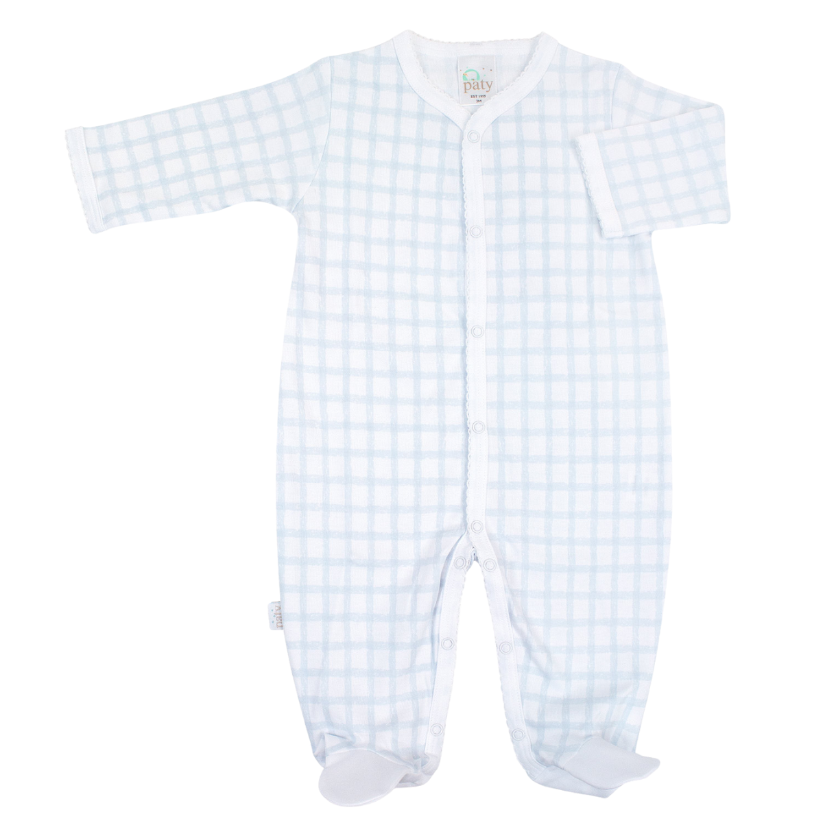 Paty Pima Gingham Footie #15119GHM