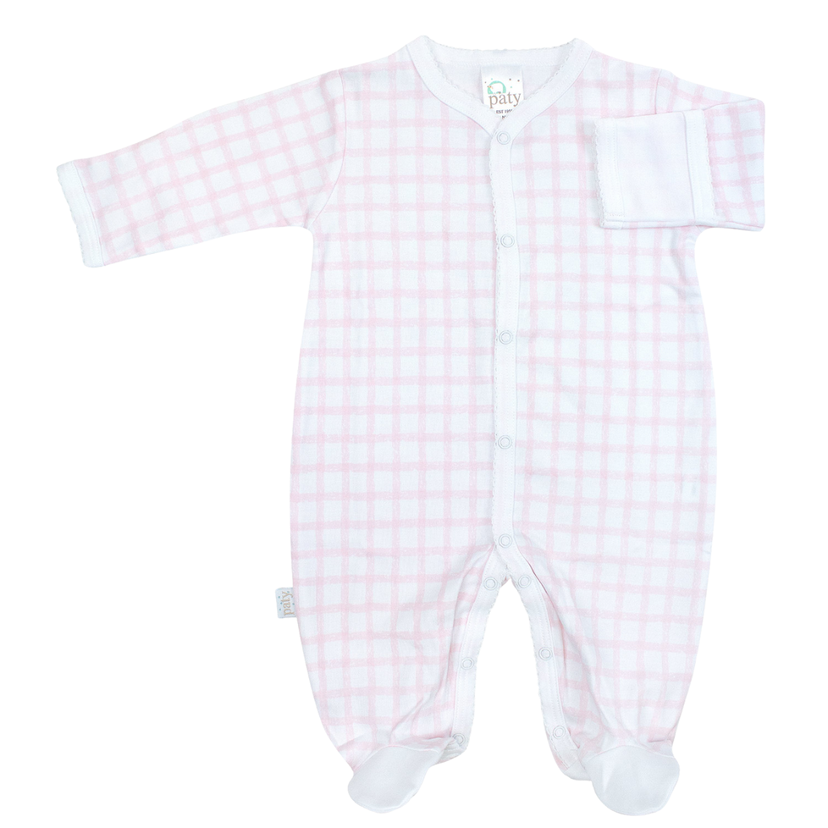 Paty Pima Gingham Footie #15119GHM