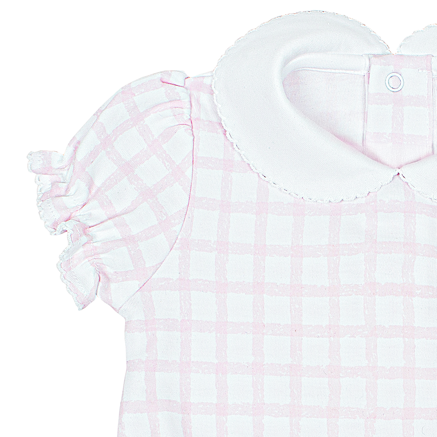 Paty Pima Cotton Baby Girl Bubble with Peter Pan Collar