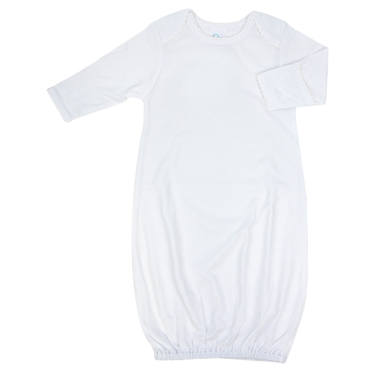 Paty Pima Cotton Overlap Shoulder Gown