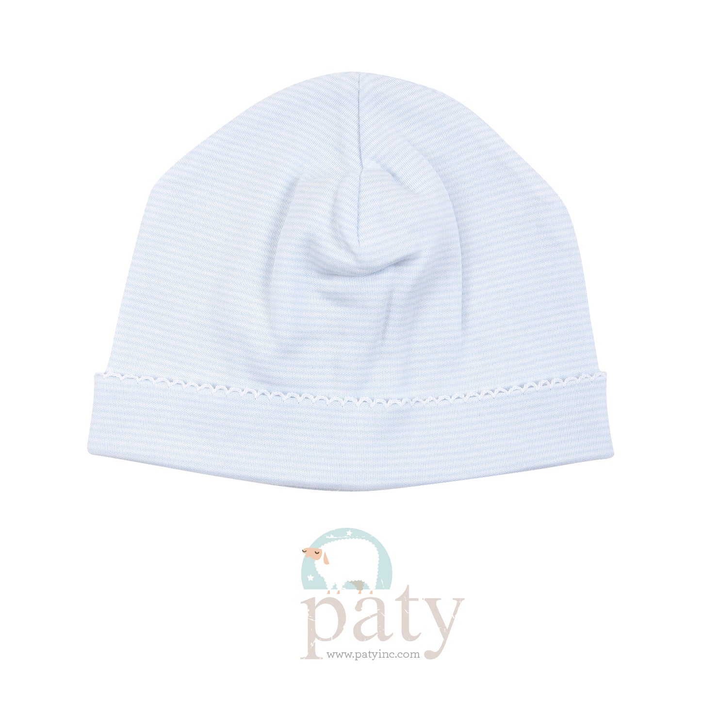 Pima Blue Mini Stripe Saylor Beanie