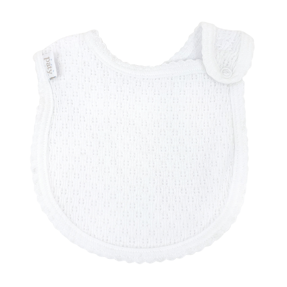 Paty Knit Shoulder Snap Bib