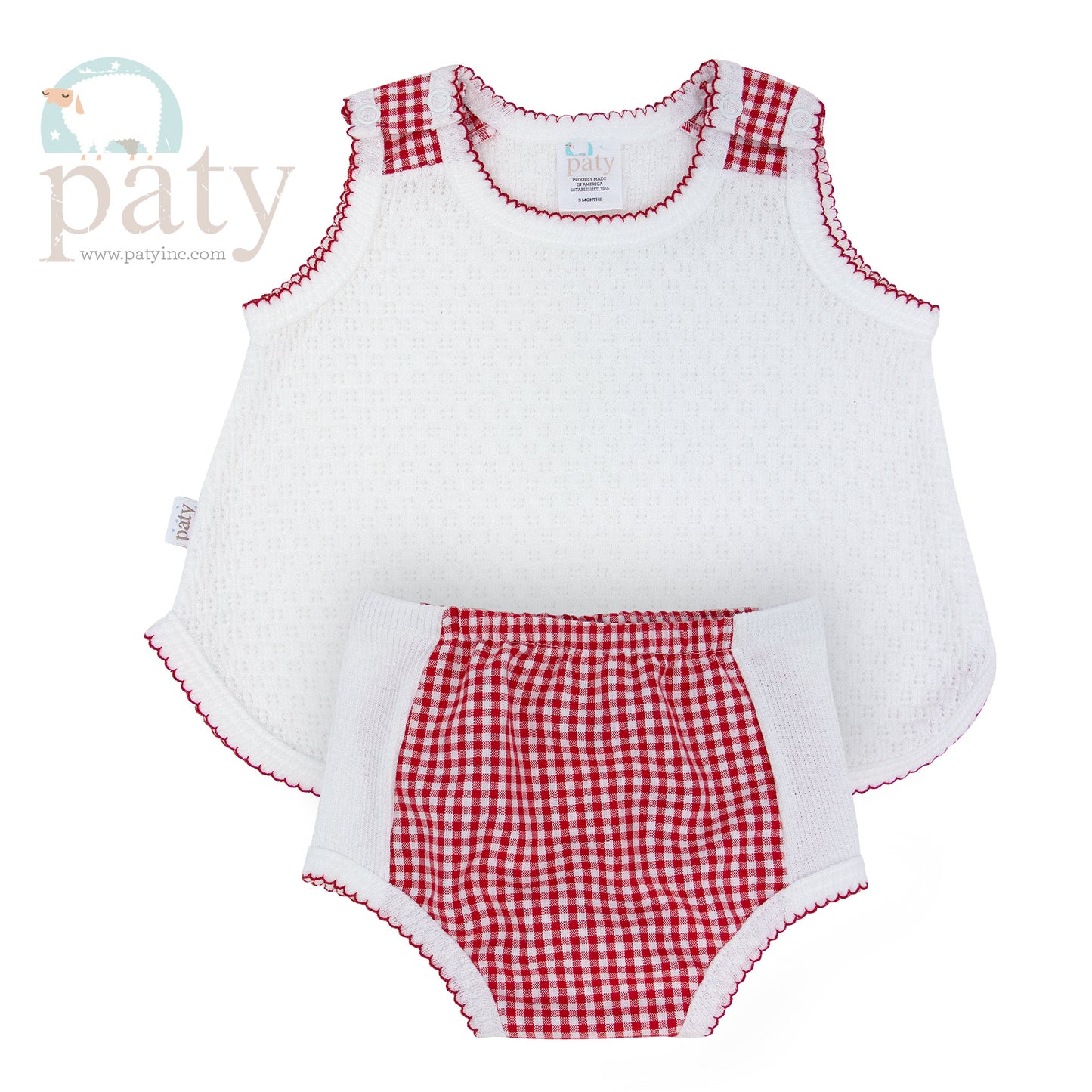 Paty Knit Sleeveless Diaper Set