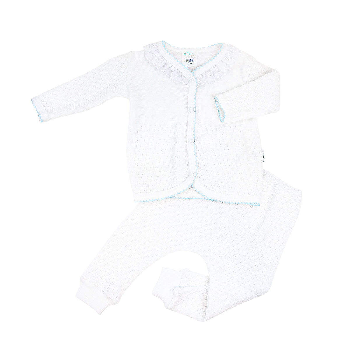 Paty Knit Legging Set with Eyelet Trim