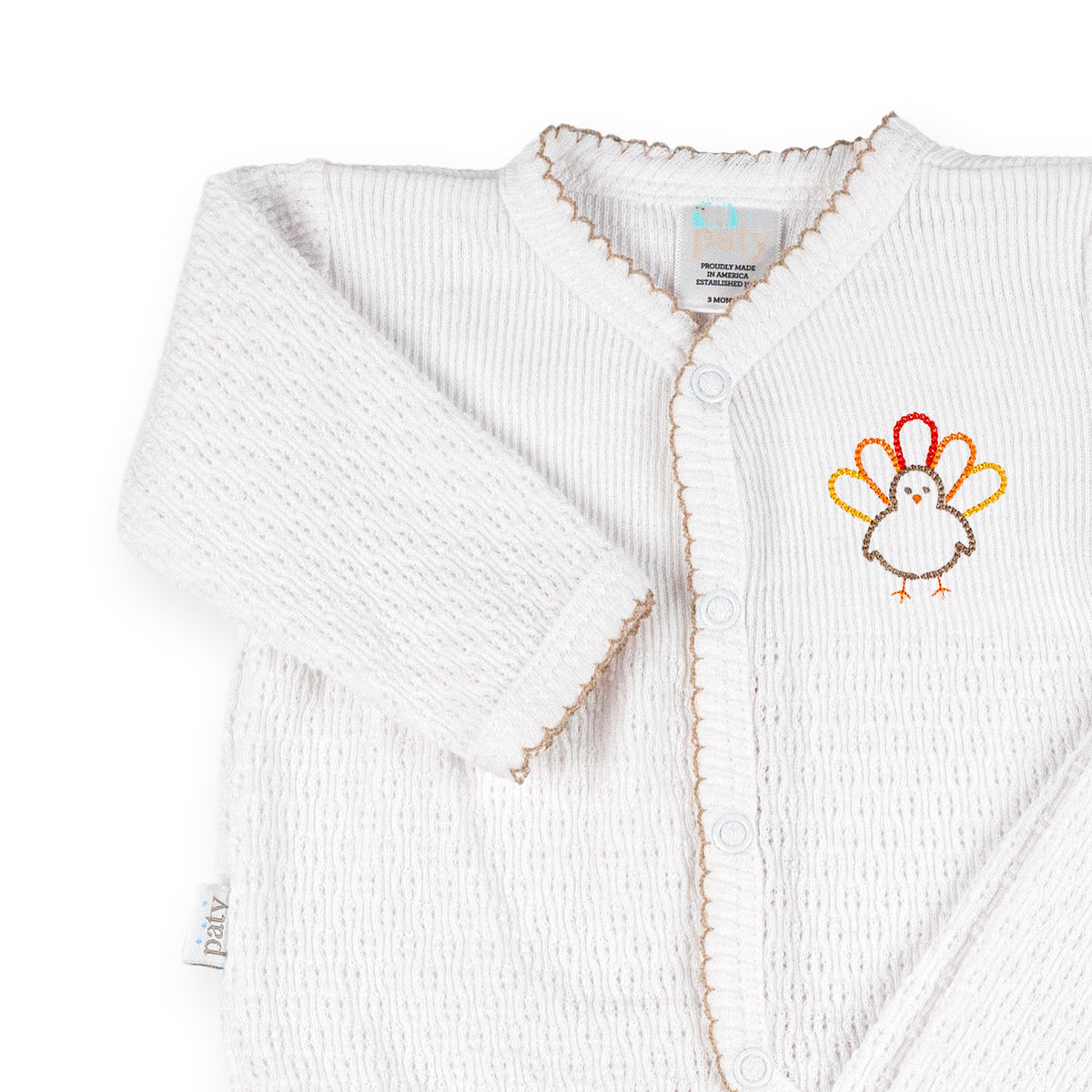 PatyKnit™ Two-Piece Legging Set with Turkey Embroidery