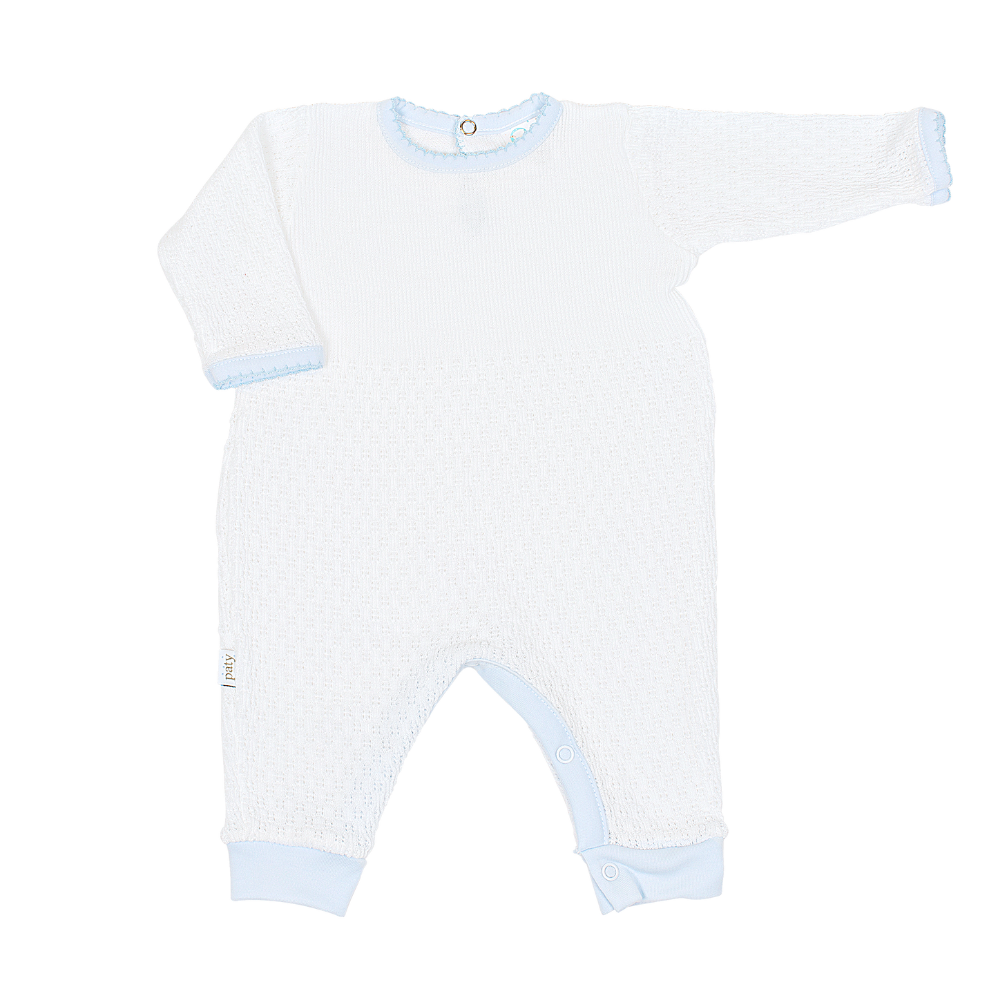 Paty Knit Romper, Pima Binding #166LSJ