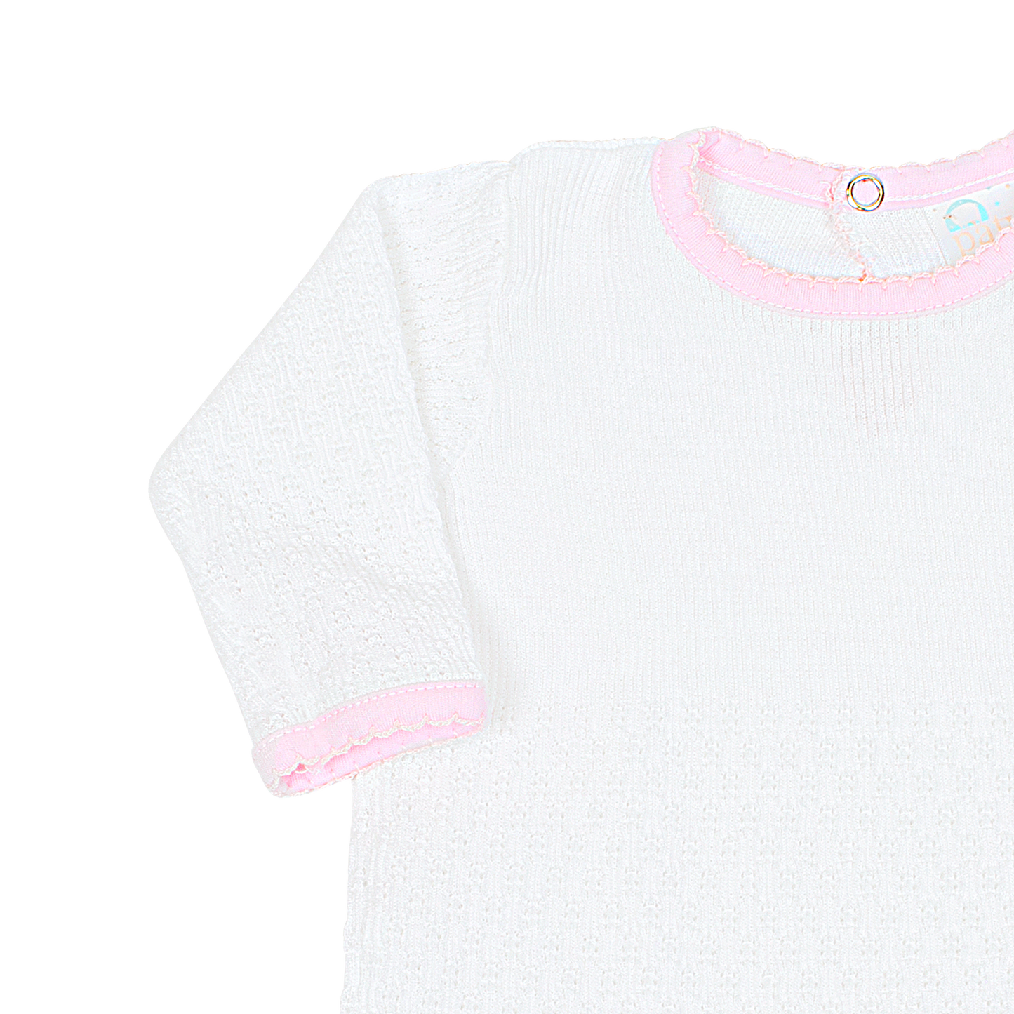 Paty Knit Romper, Pima Binding #166LSJ