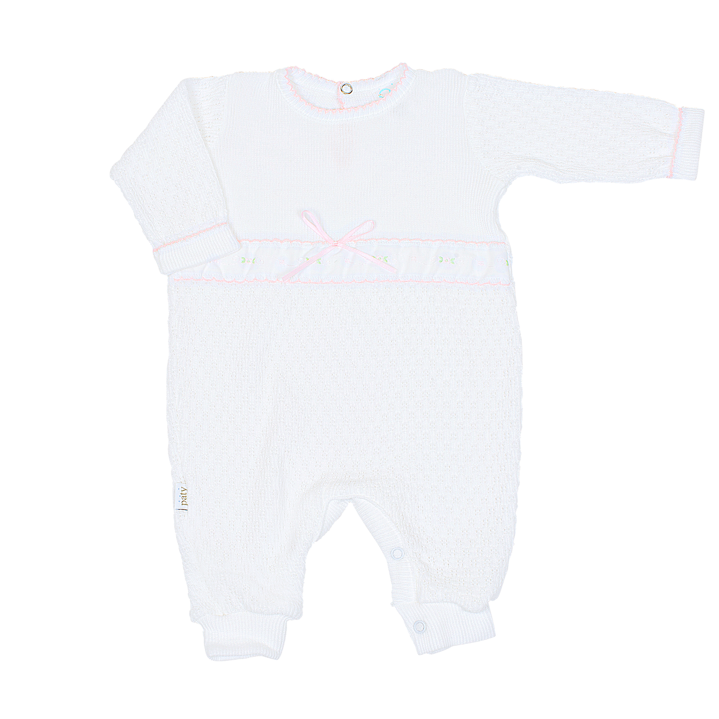 Paty Knit Romper, Swiss Floral #166SWFLS