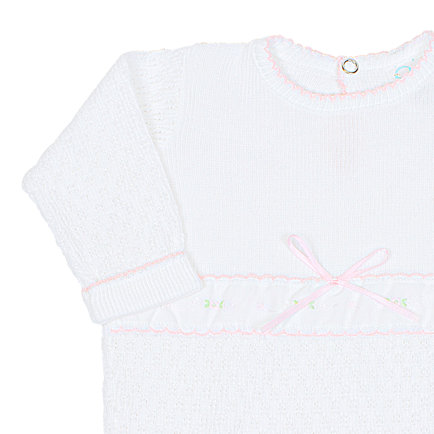 Paty Knit Romper, Swiss Floral #166SWFLS