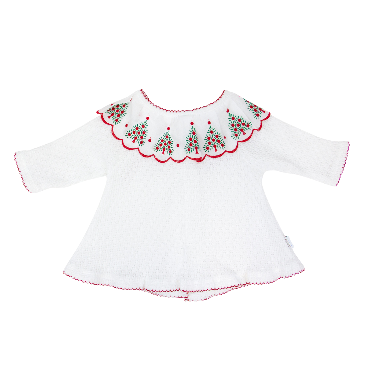 Paty Knit Cardigan, Swiss Tree Embroidery #183SWT (Christmas Collection)