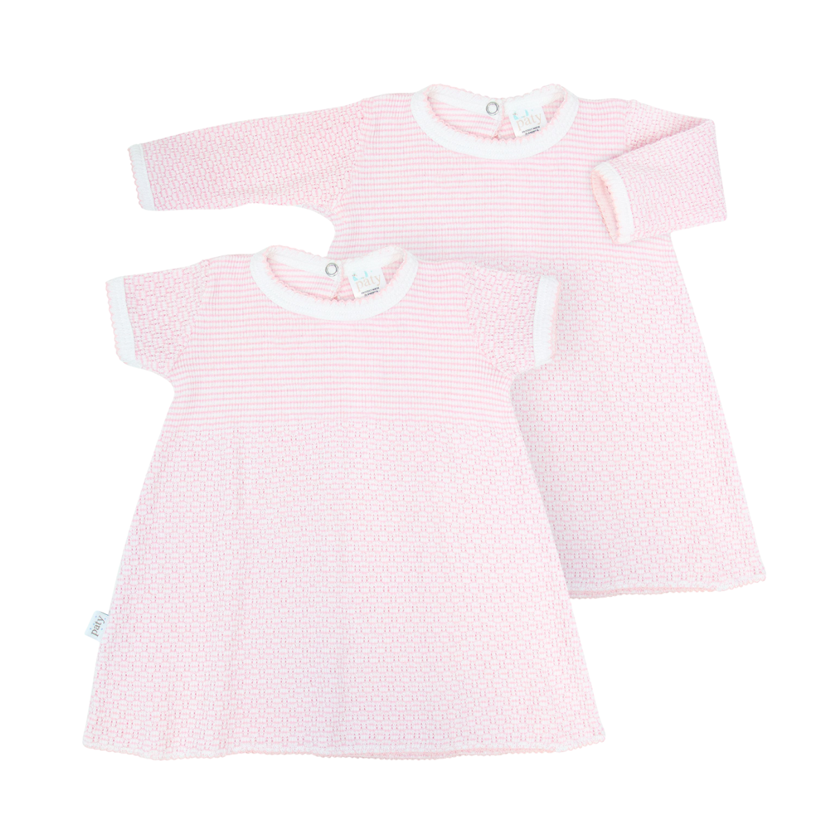 Paty Knit Layette Dress in Solid Colors