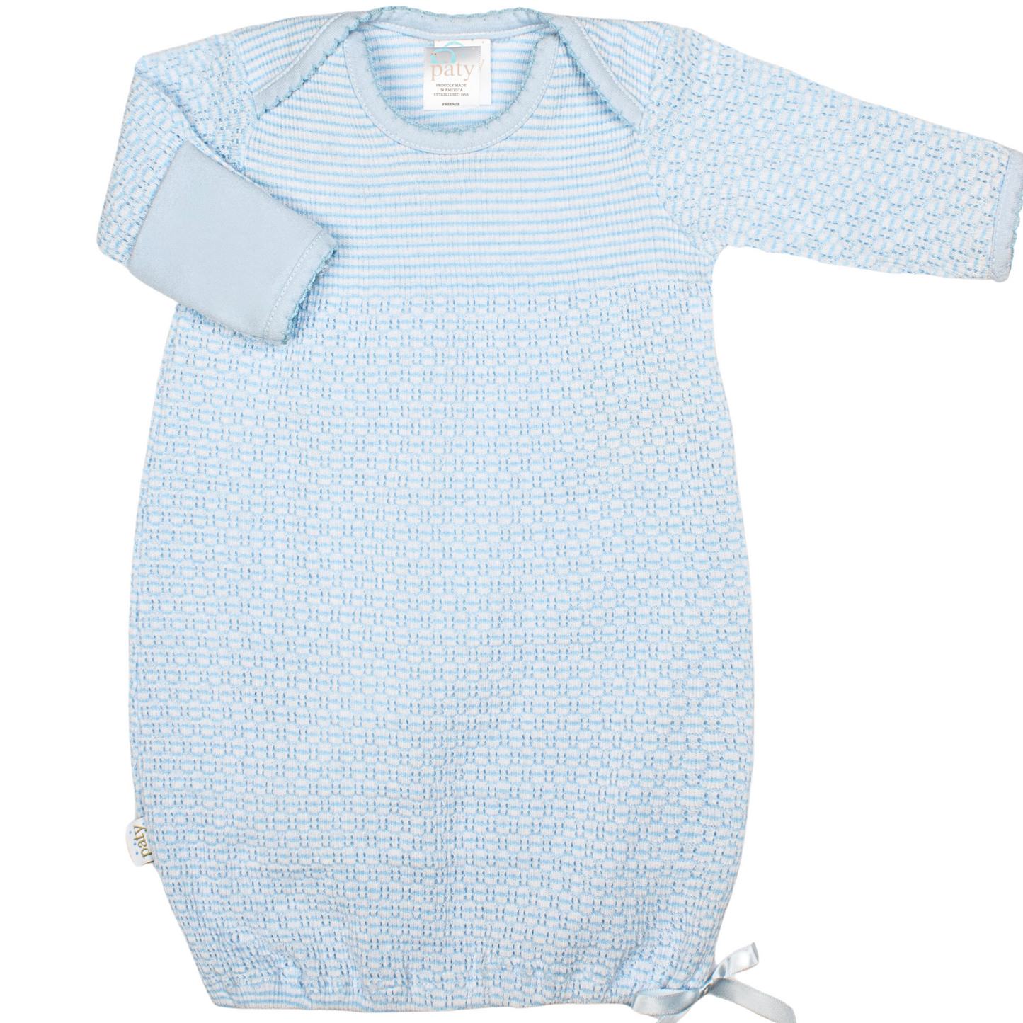 LS, Solid Stripe, Overlap Shoulder Gown #215J