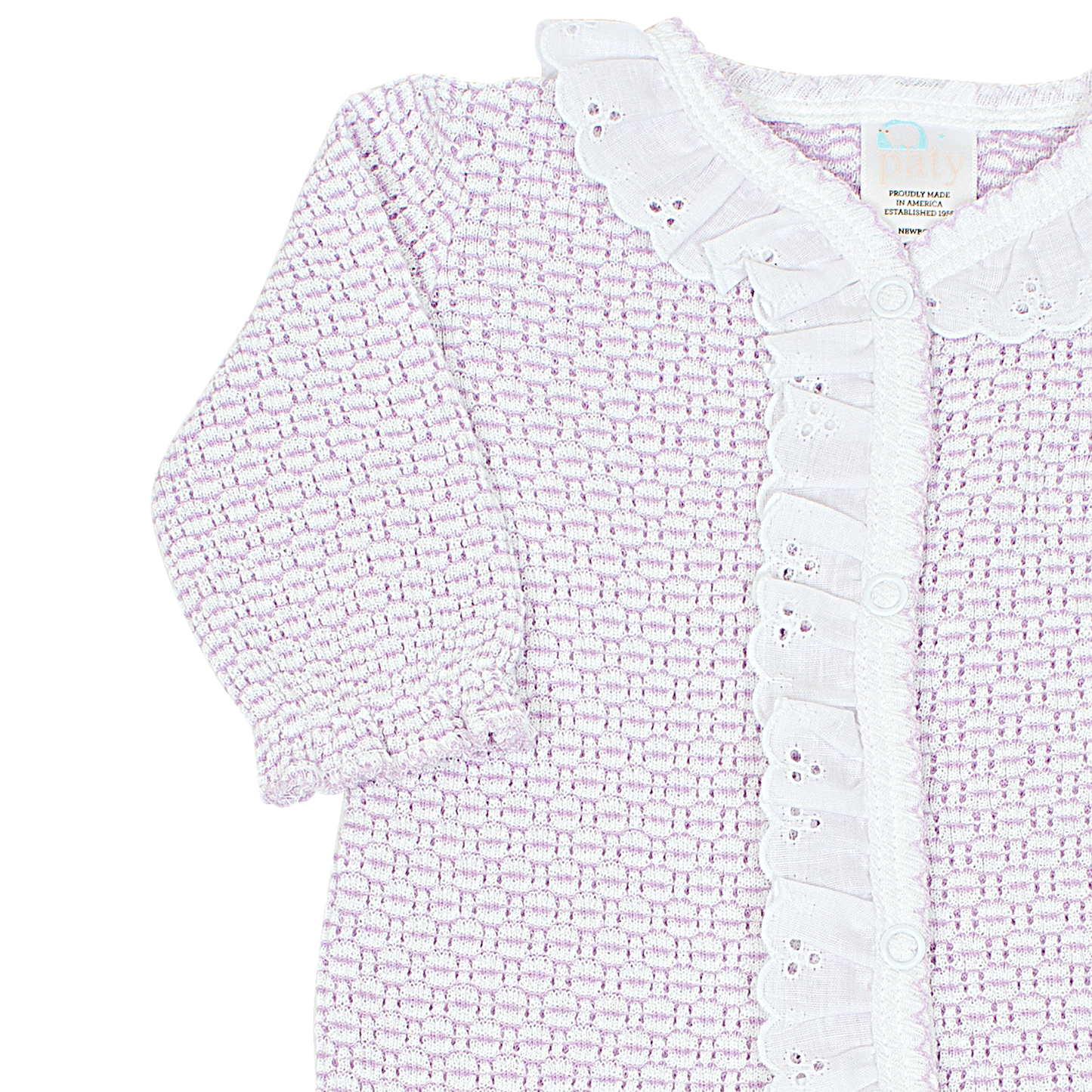 Paty Knit Footie with Eyelet #217E