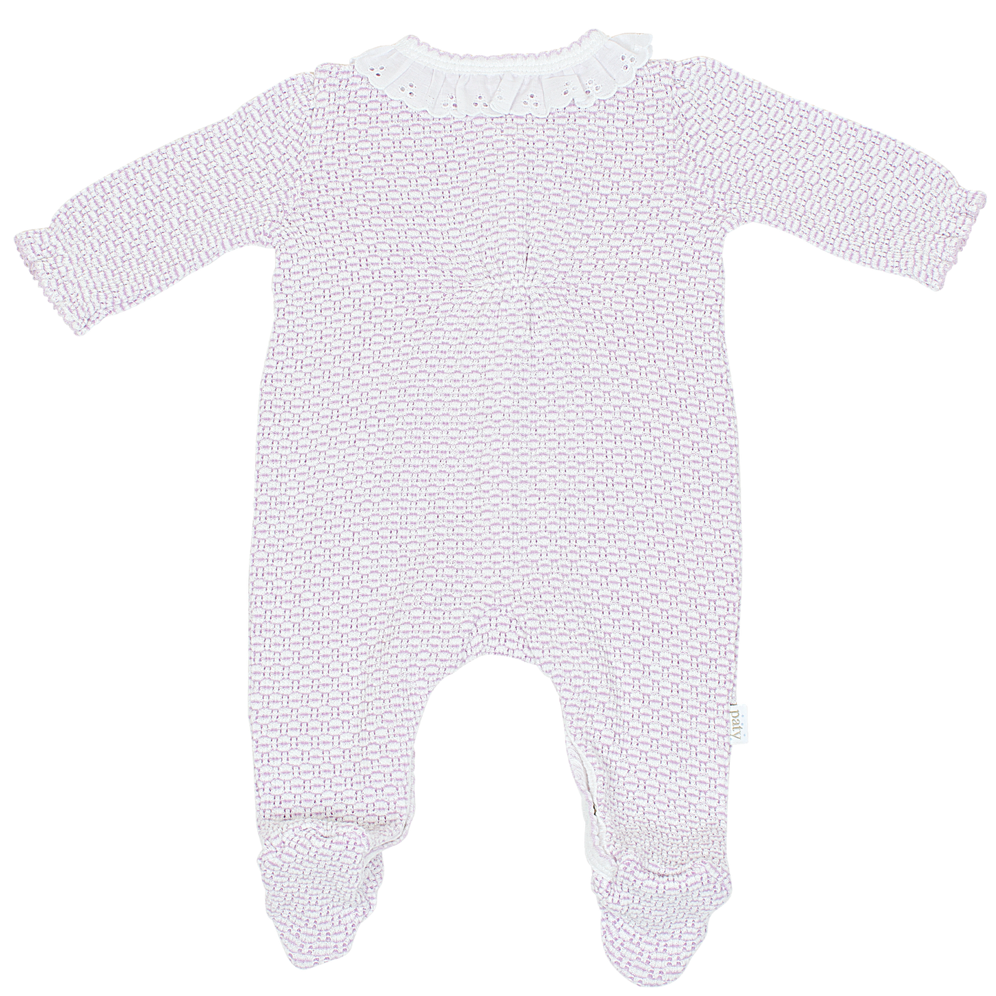 Paty Knit Footie with Eyelet #217E