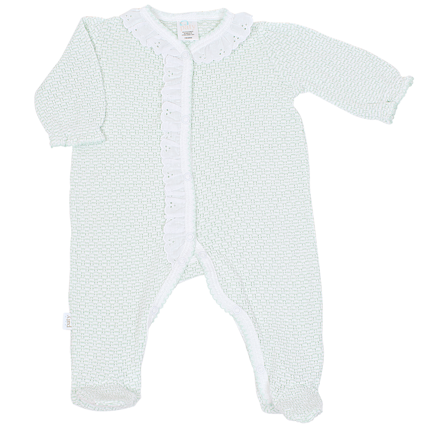 Paty Knit Footie with Eyelet #217E