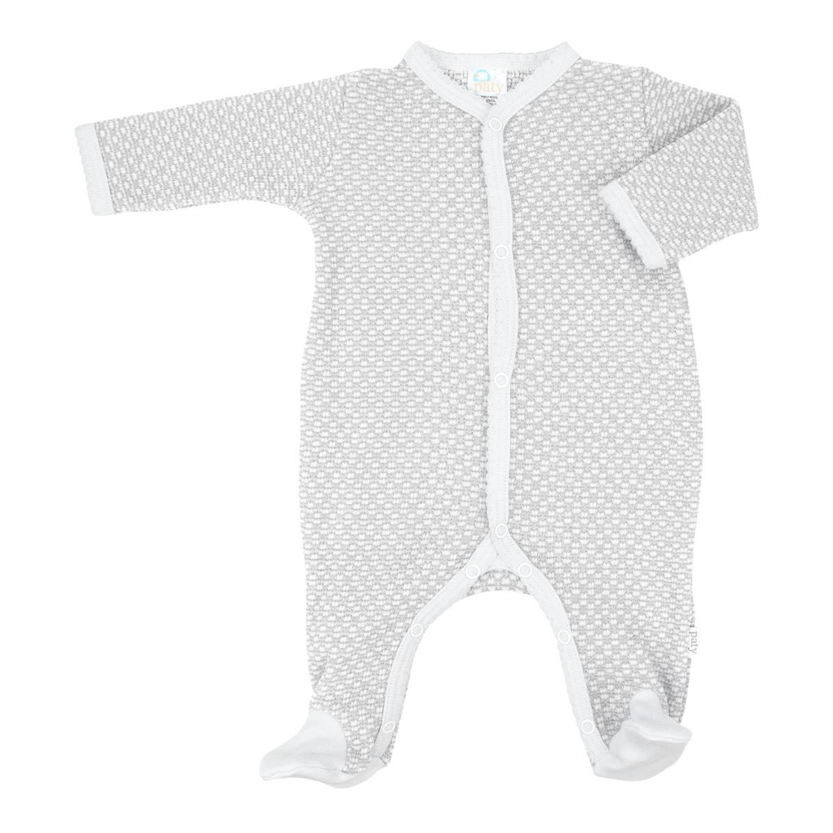 Paty Knit Footie with Pima Trim #219RJ