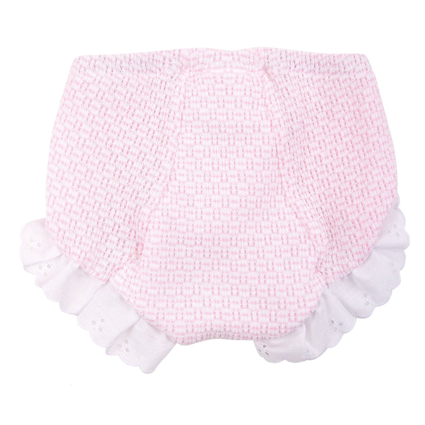 Pink Solid Color Bloomers with Eyelet - Back