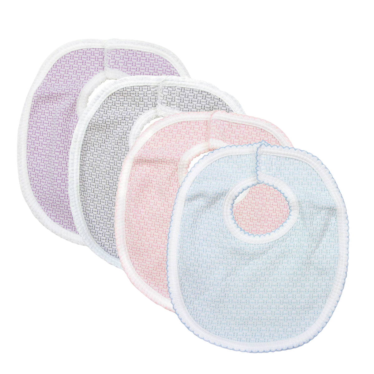 Paty Knit Solid Color Velcro Bib