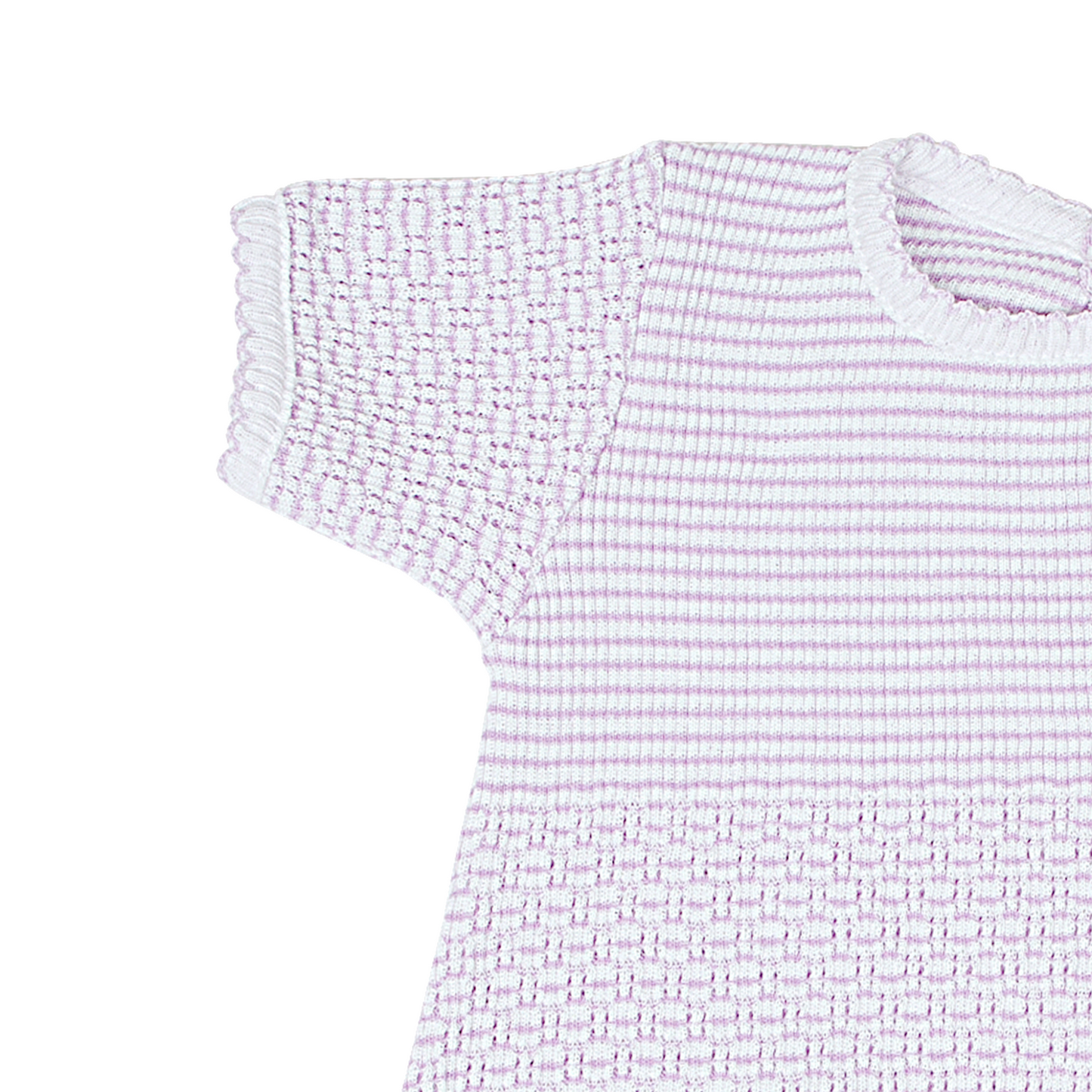 Paty Knit Solid Color Ruffle Hem Bubble