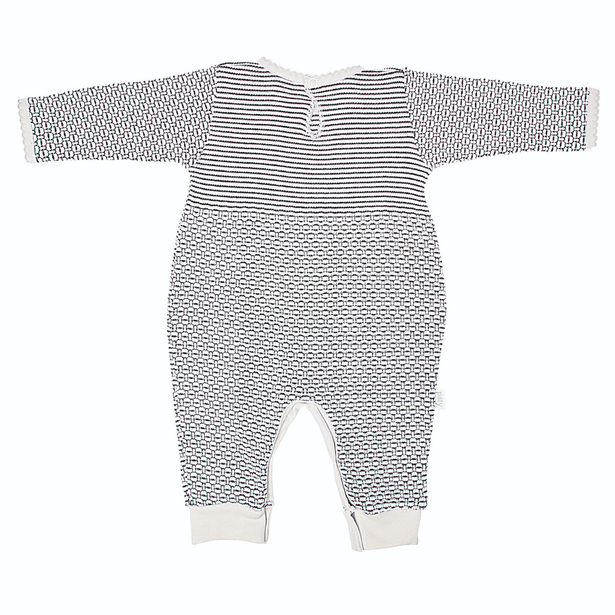 Solid Color Romper with Pima Trim