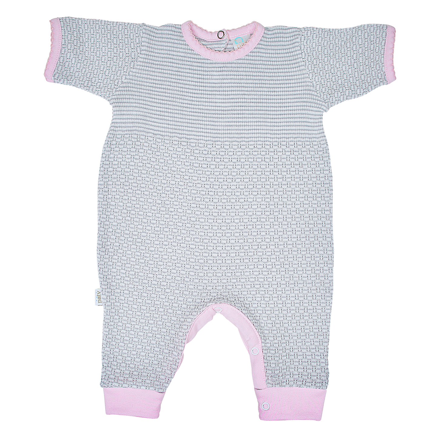 Paty Knit Romper with Pima Binding (Short Sleeve) #266SSJ