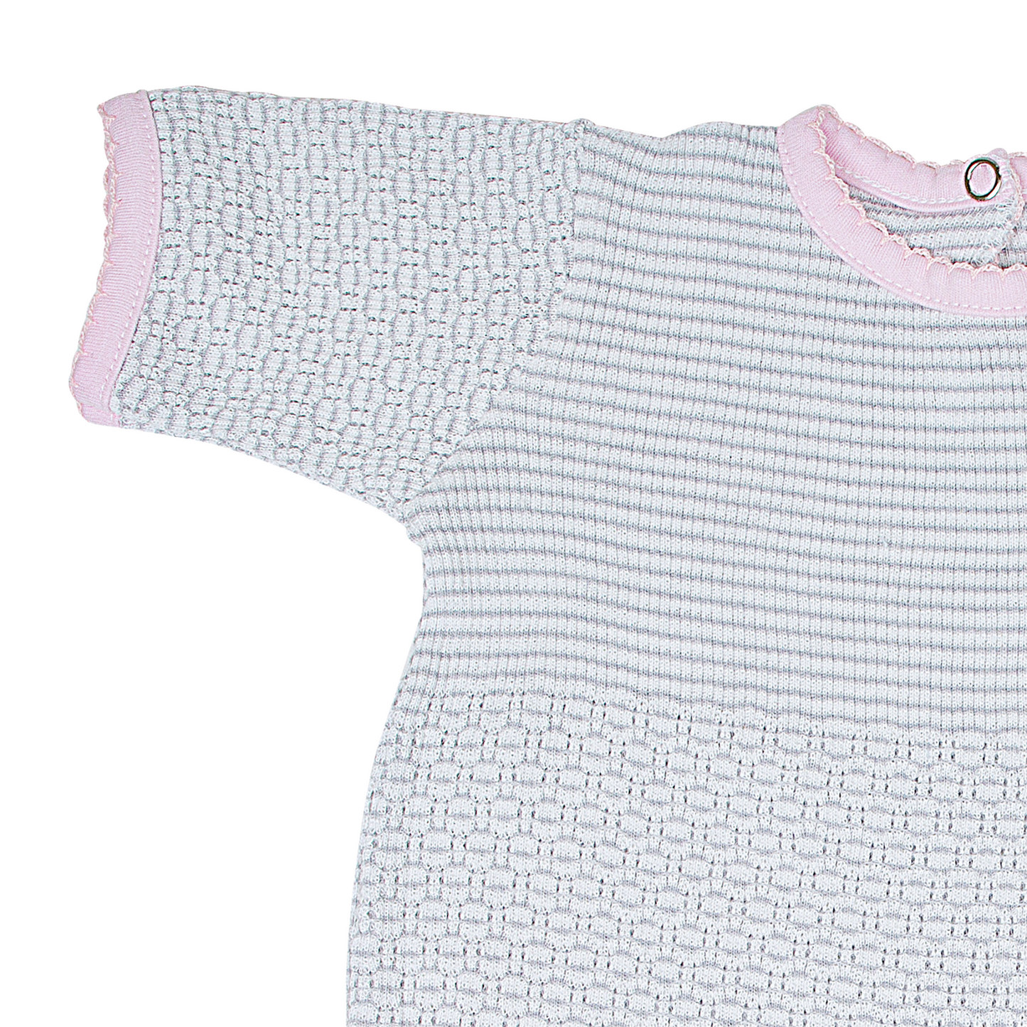 Paty Knit Romper with Pima Binding (Short Sleeve) #266SSJ