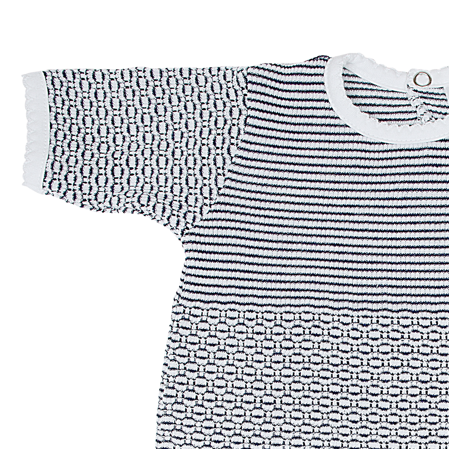 Paty Knit Romper with Pima Binding (Short Sleeve) #266SSJ