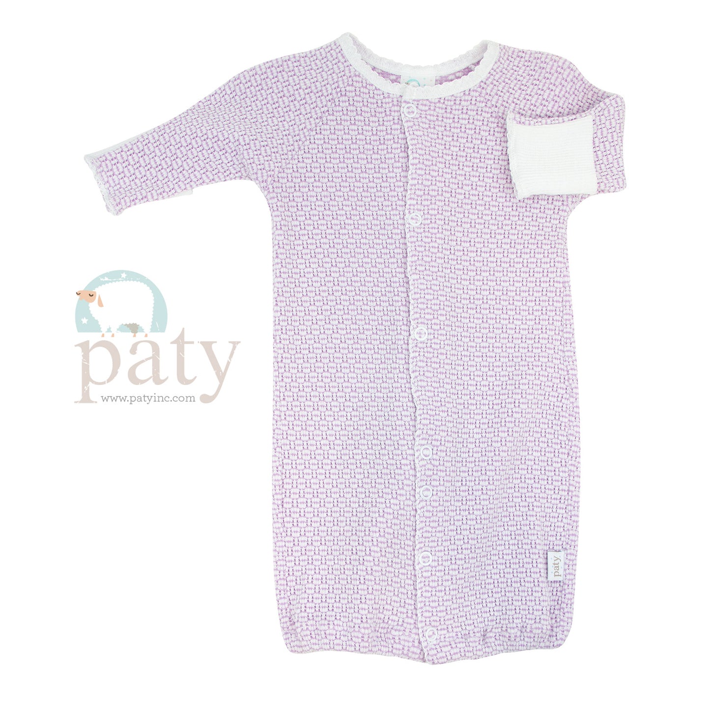 Lavender Solid Color Paty Knit LS Converter