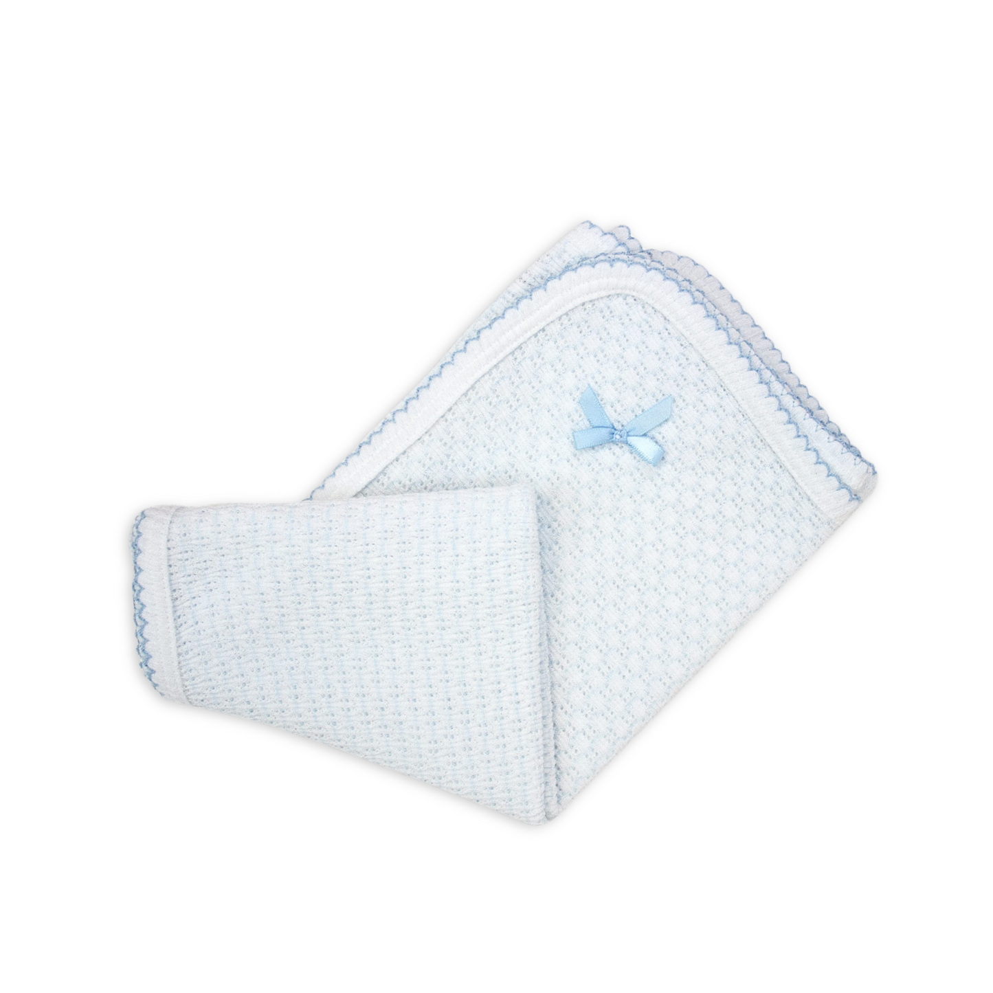 Paty Knit Receiving/Swaddle Blanket (Pinstripe)