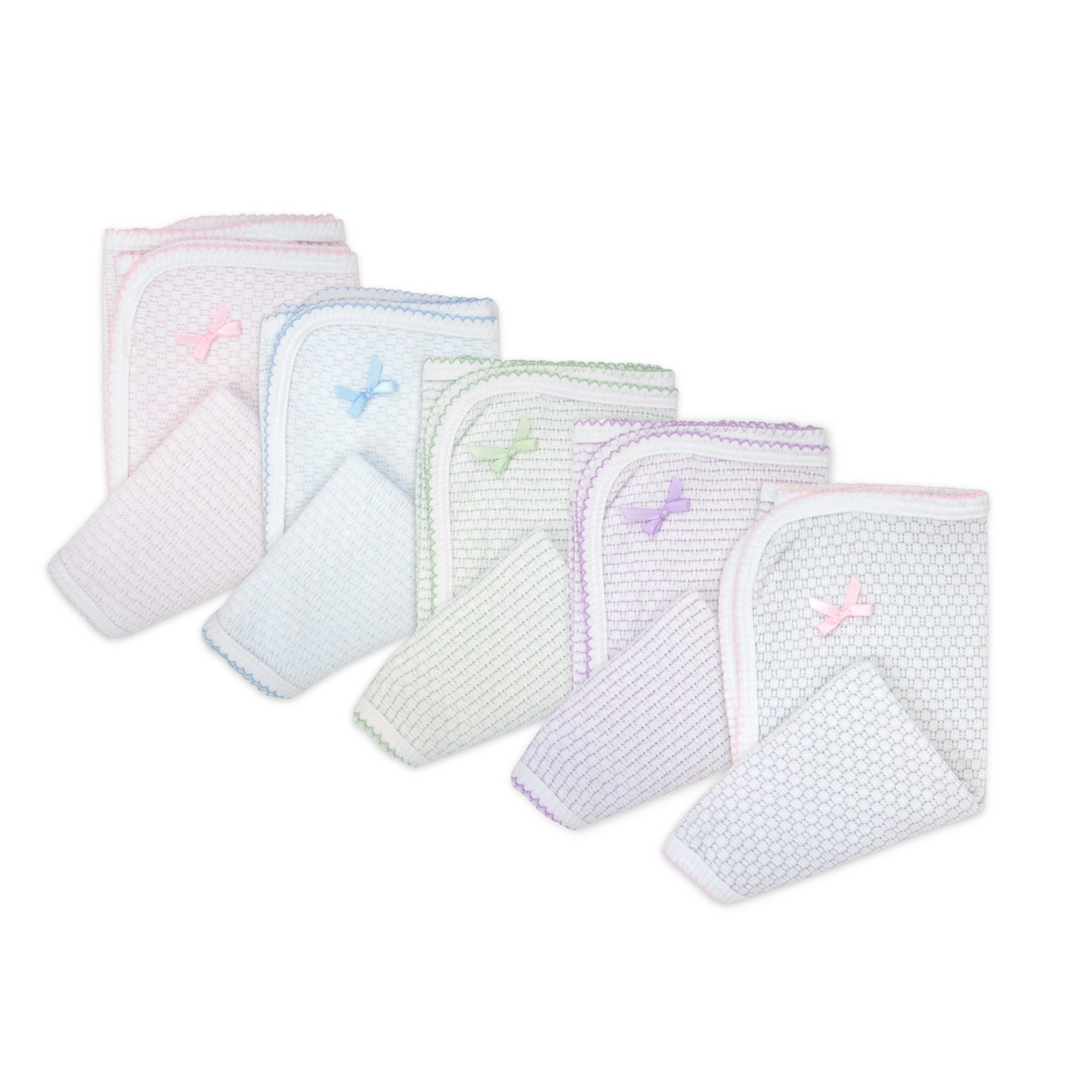 Paty Knit Receiving/Swaddle Blanket (Pinstripe)