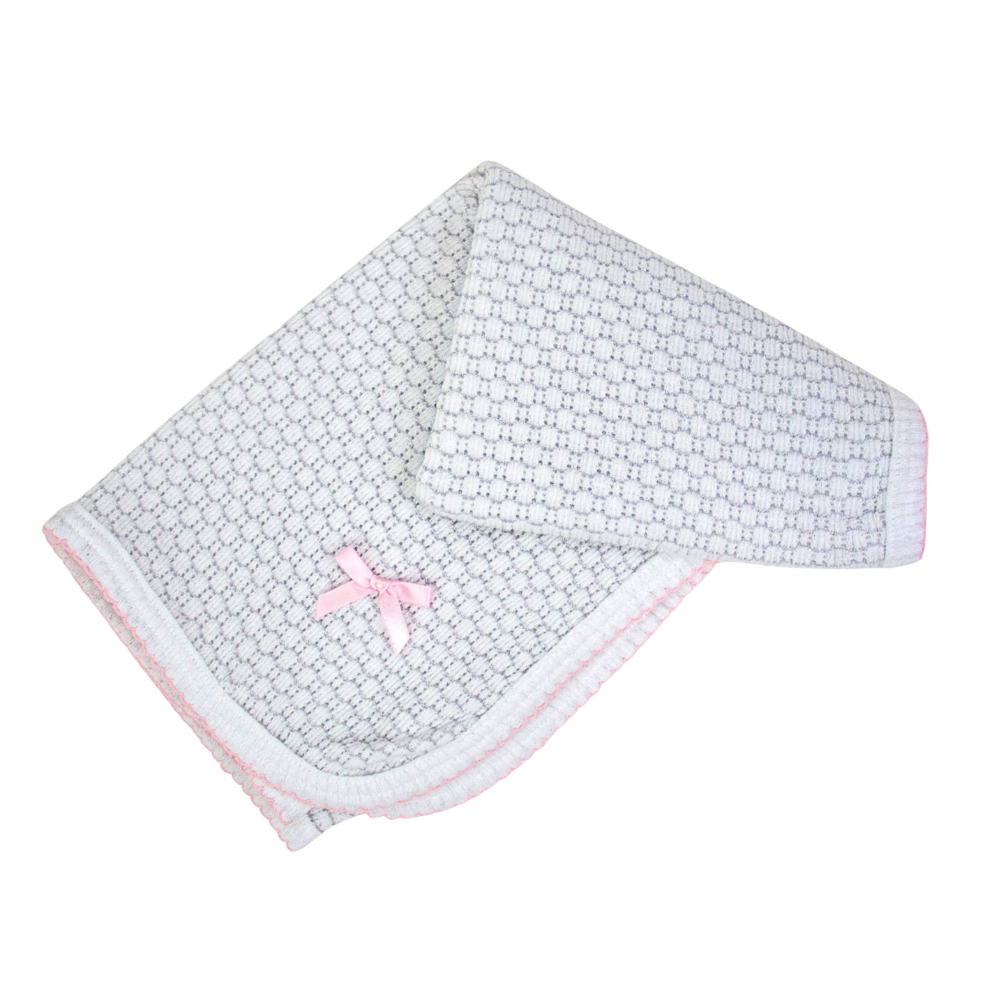 Paty Knit Receiving/Swaddle Blanket (Pinstripe)