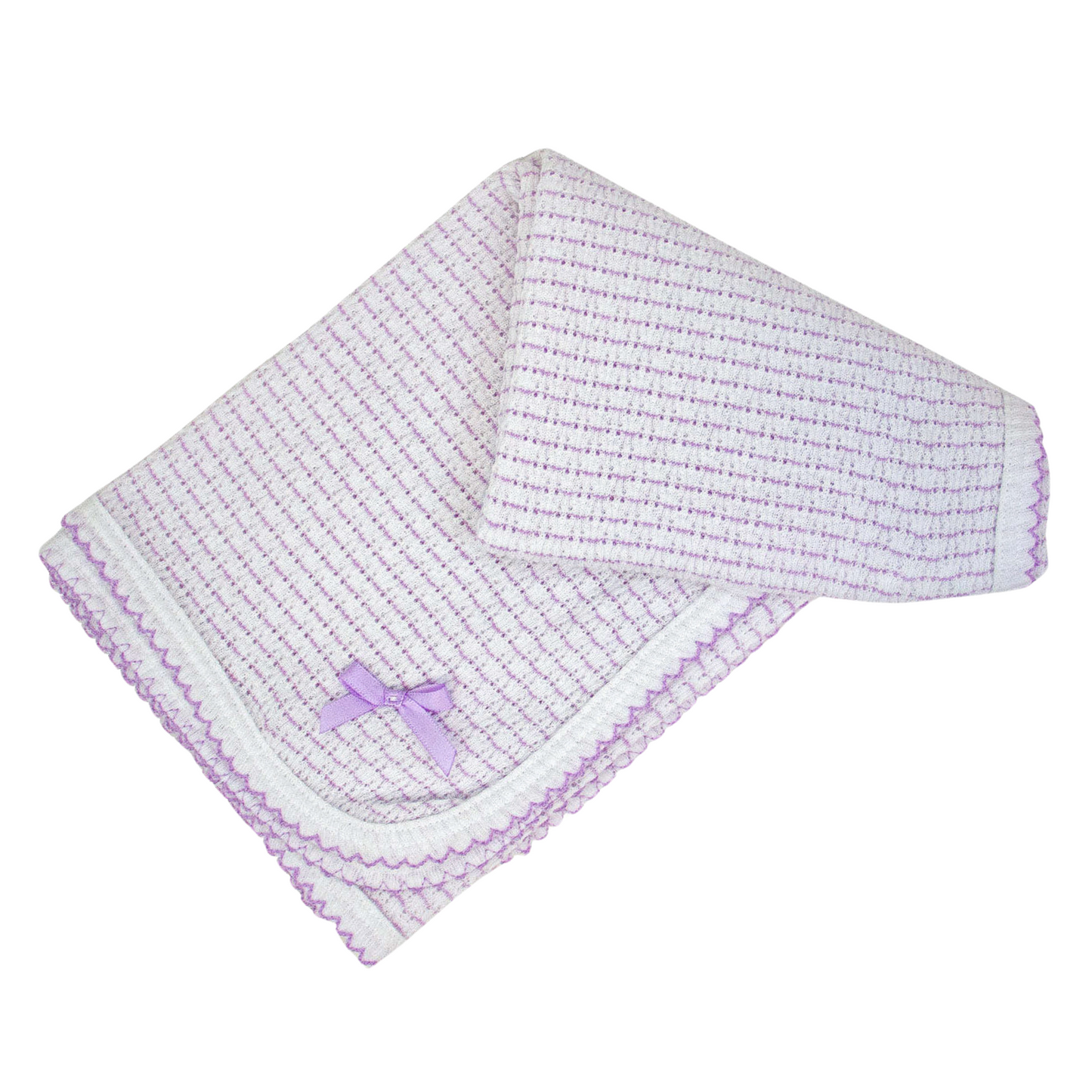 Paty Knit Receiving/Swaddle Blanket (Pinstripe)