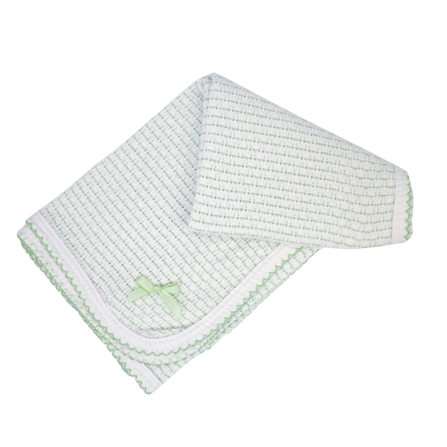 Paty Knit Receiving/Swaddle Blanket (Pinstripe)