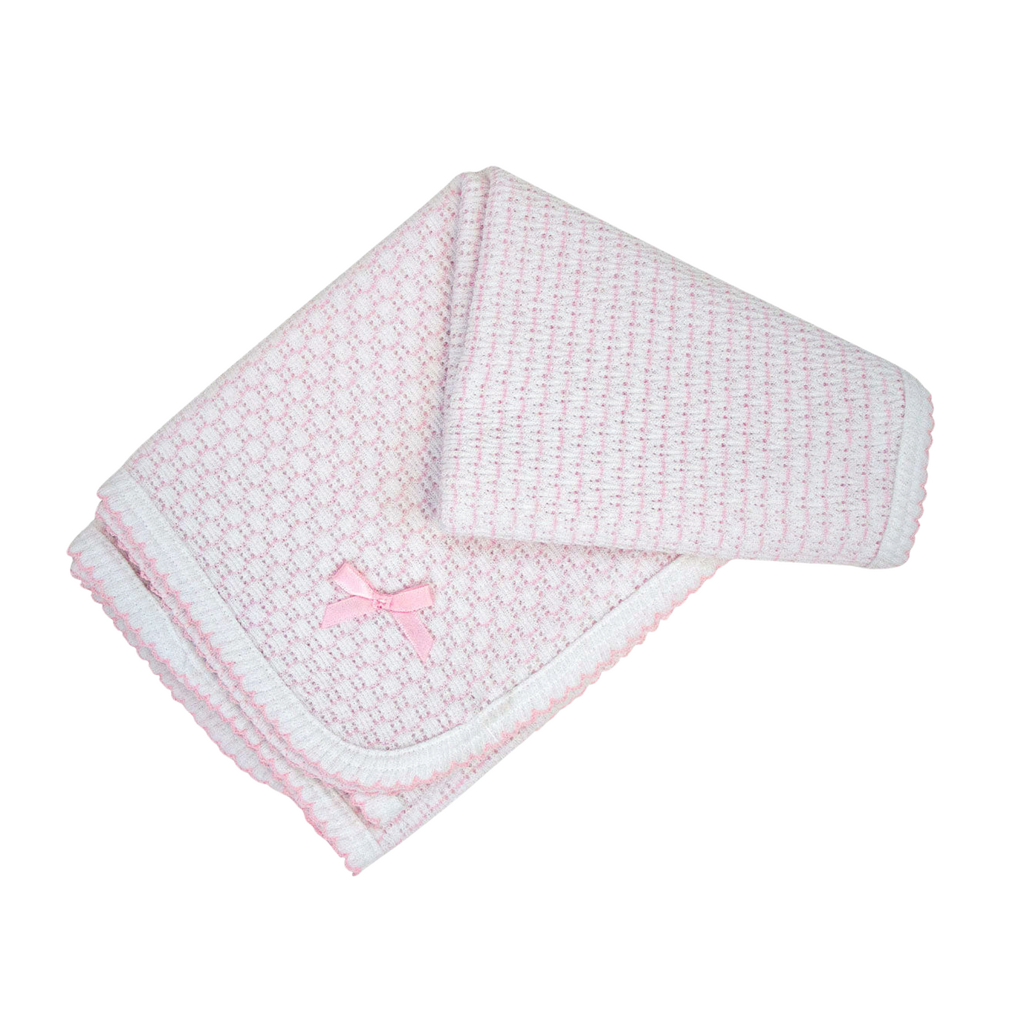 Paty Knit Receiving/Swaddle Blanket (Pinstripe)