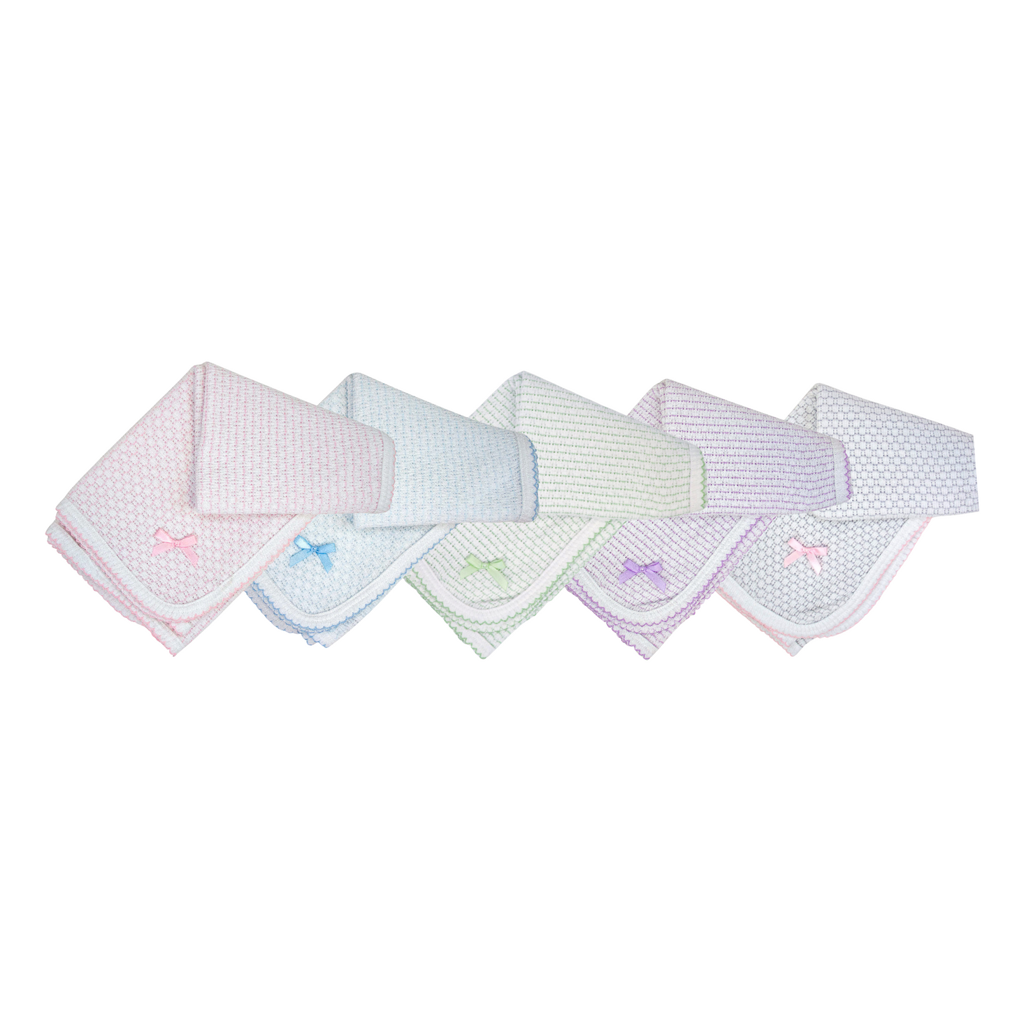 Paty Knit Receiving/Swaddle Blanket (Pinstripe)