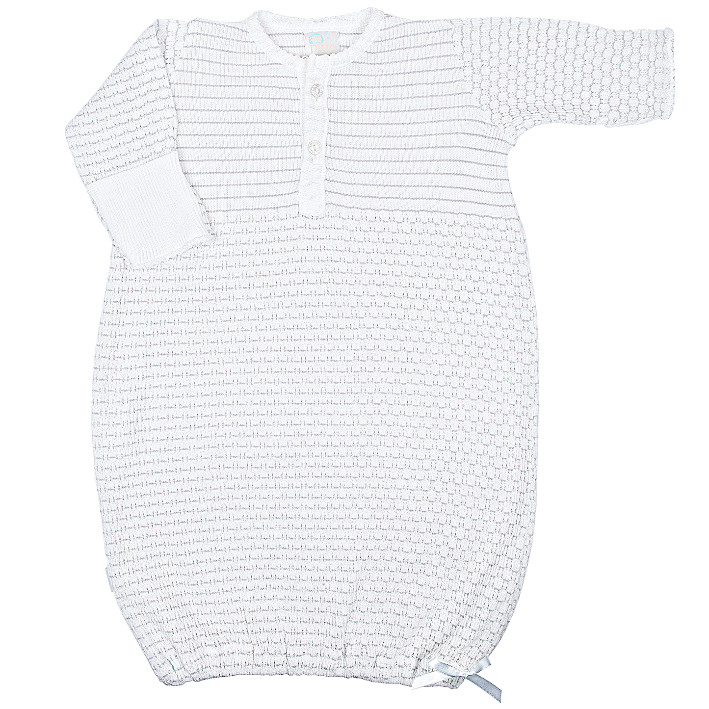 Paty Knit Placket Gown (Pinstripe) #354