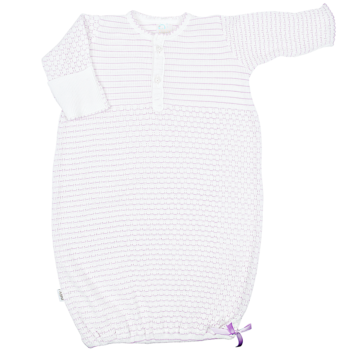 Paty Knit Placket Gown (Pinstripe) #354
