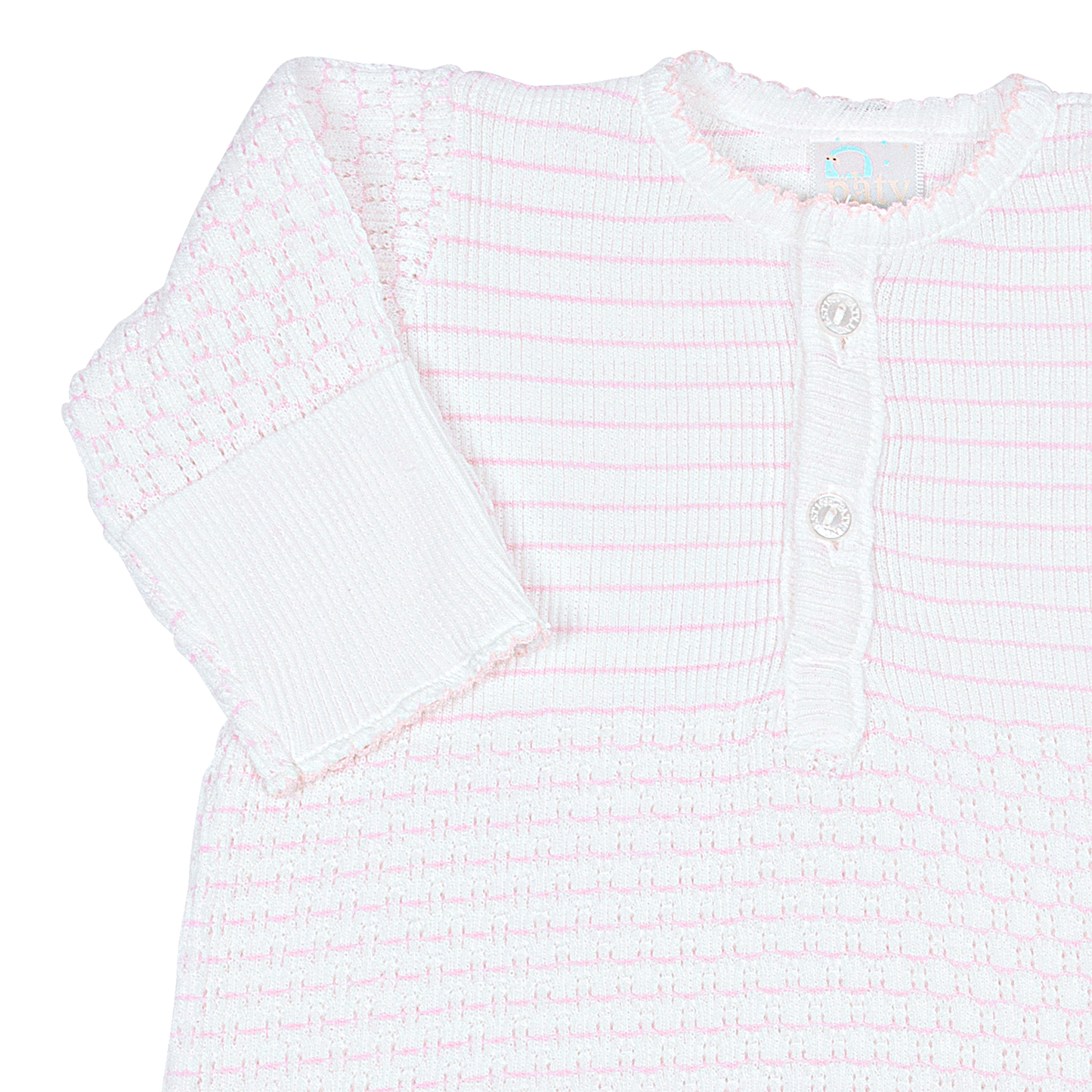 Paty Knit Placket Gown (Pinstripe) #354