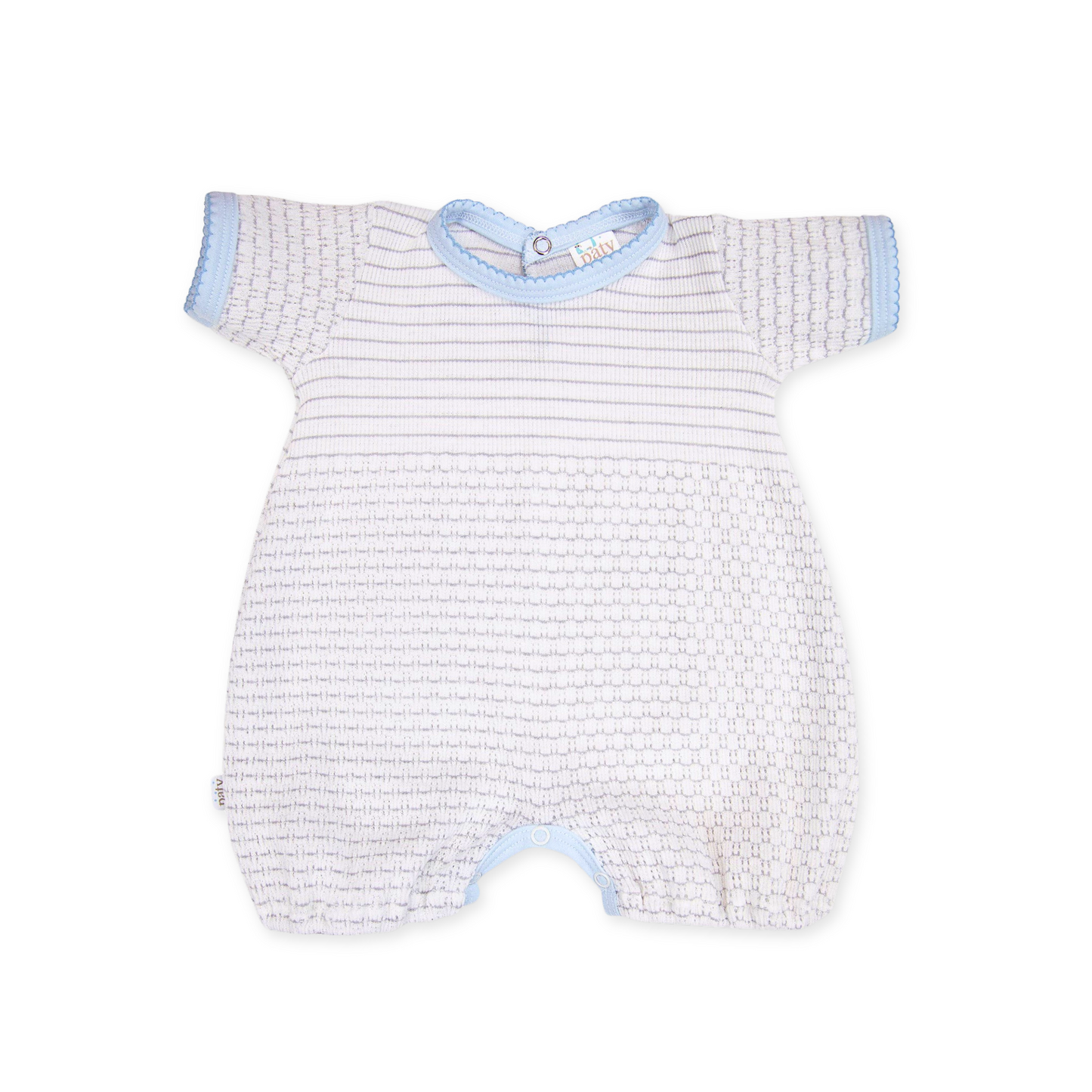 Paty Knit Pinstripe Bubble with Pima Trim